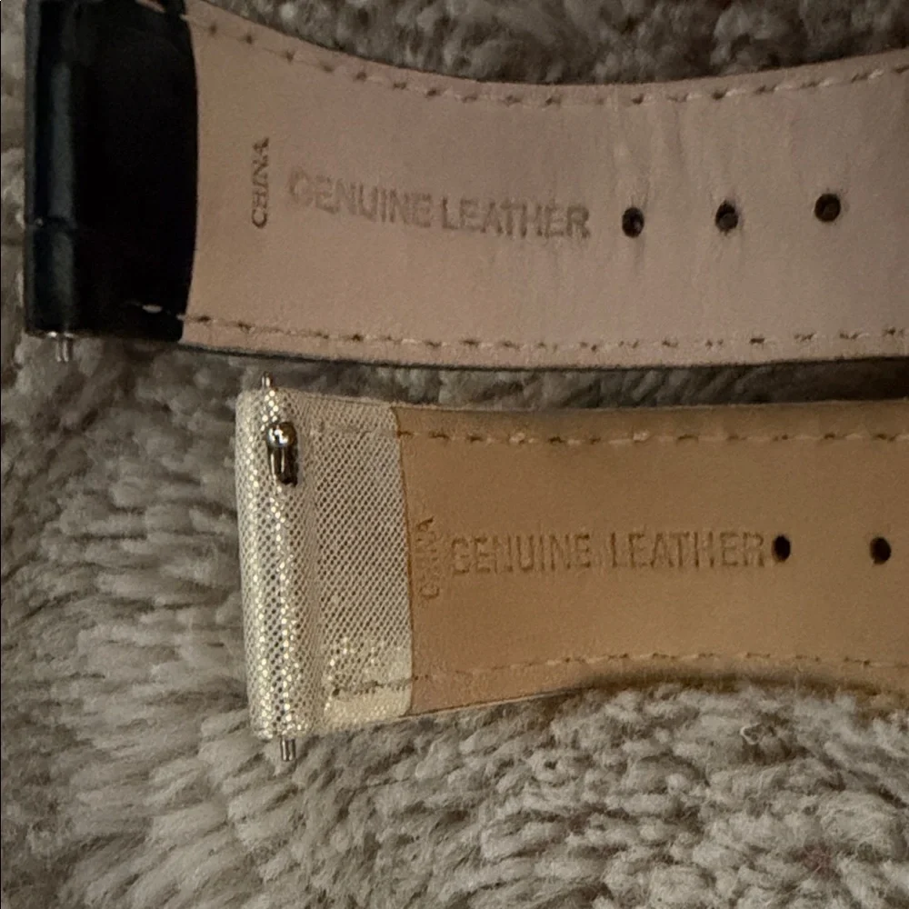 Guess Golden ColorSet of 2 Black & Glitter Leather Strap 16mm - 16 Newoldstock